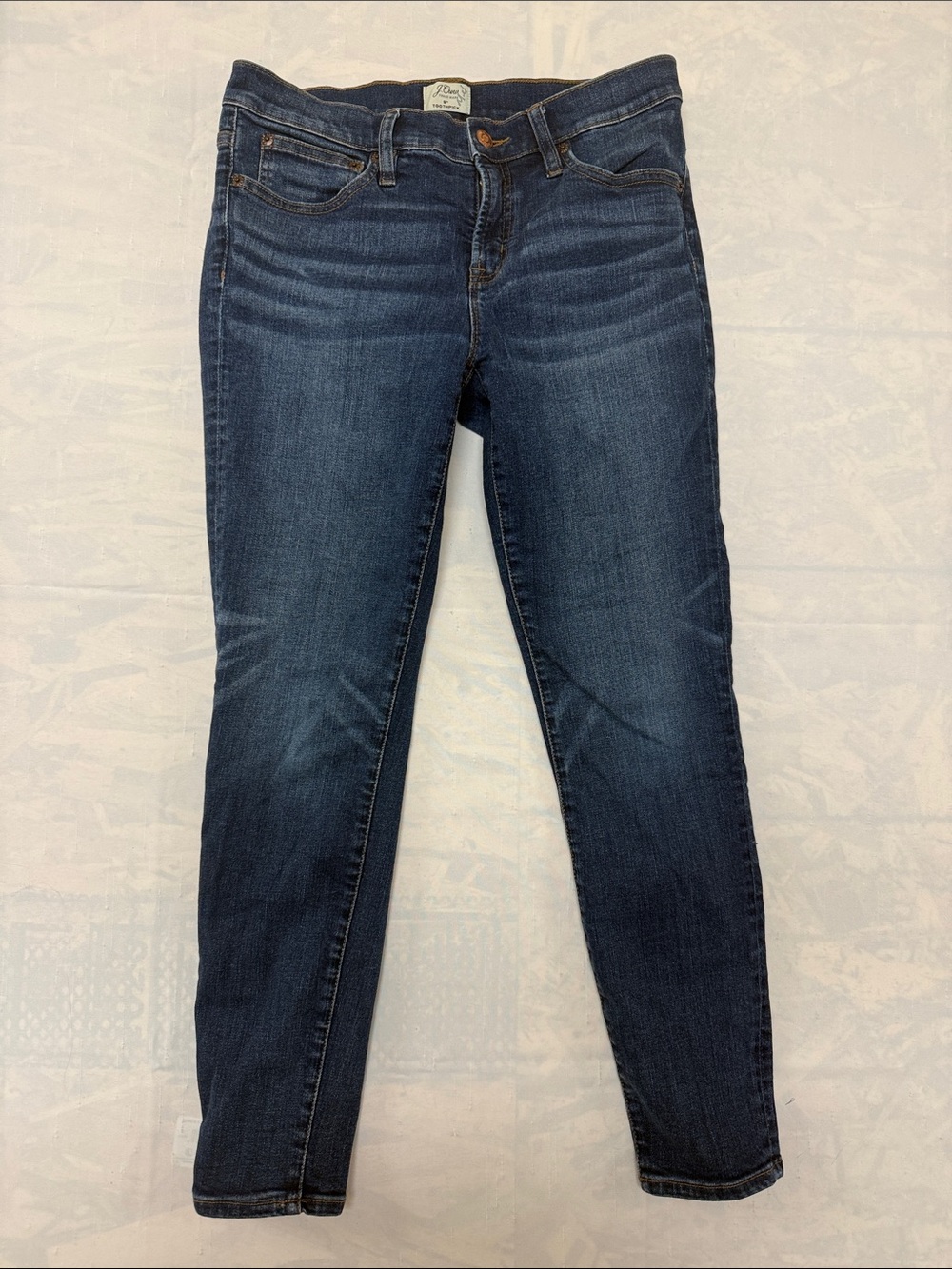 J. Crew Dark Indigo 8” Toothpick Skinny Jeans
